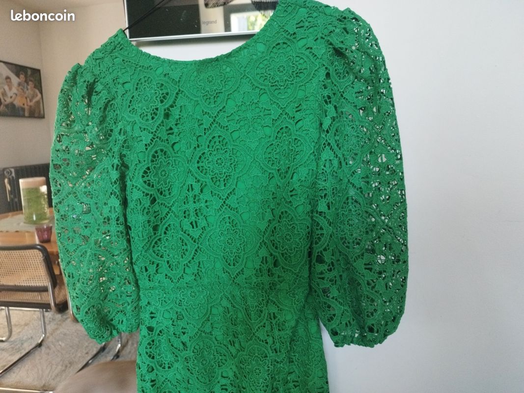 Robe dentelle verte (image 4)