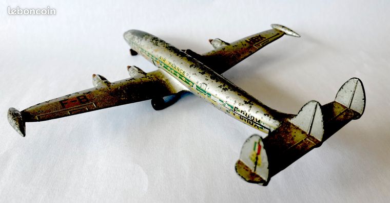 Dinky Toys 1:200 Avion Super G Constellation Lockheed Air France 60C Meccano - Zamak Gris, Boîte D'origine - Occasion France
