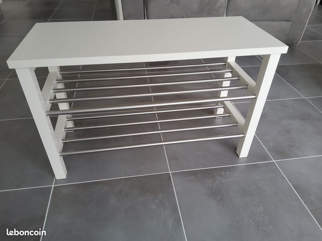 Meuble à chaussures banc blanc (image 1)