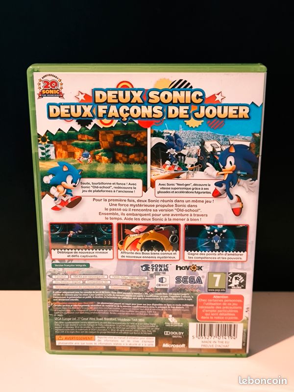Sonic Generations Xbox 360 - édition 3D lenticulaire - complet - PAL (image 6)