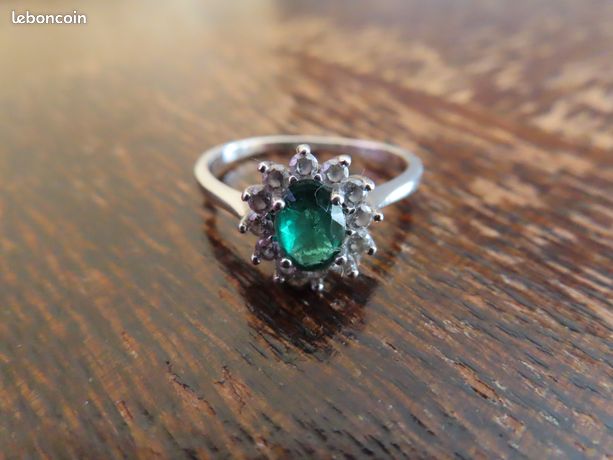 Bague Ancienne Marguerite En Argent Massif 950/1000 - Taille 57 - Occasion Très Bon état - France