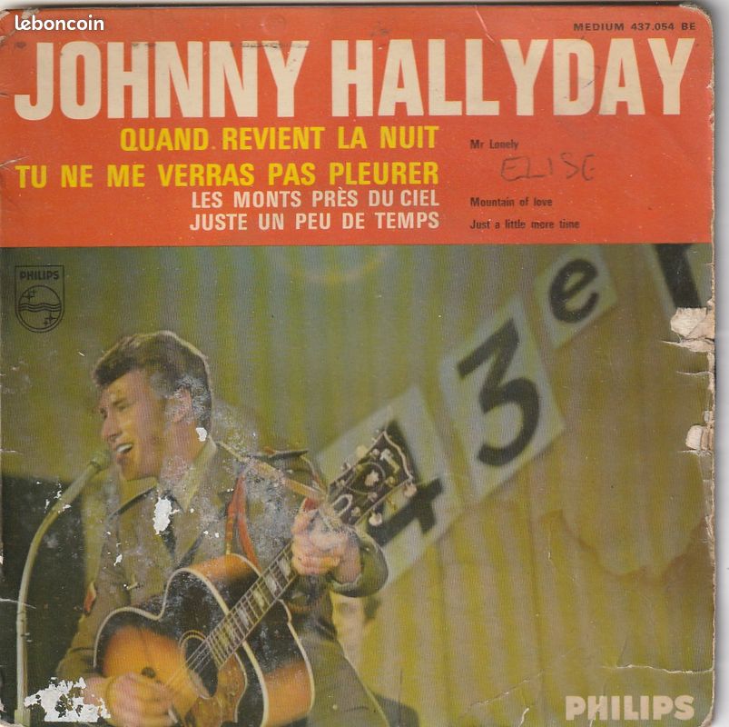 Disque 45 tours johnny hallyday (image 1)