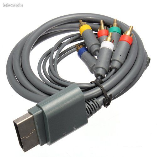 Câble Vidéo Composante Pour Xbox 360 – AV Component RCA HD – Neuf Sous Emballage
