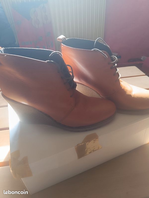 Bottines compensées en cuir Très bon état (image 16)
