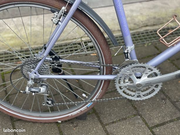 Fourche vélo ancien vintage PEUGEOT avec petit porte bagage acier