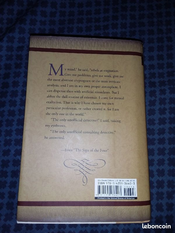 Livre en anglais - The complete Sherlock Holmes Volume 1 (image 2)