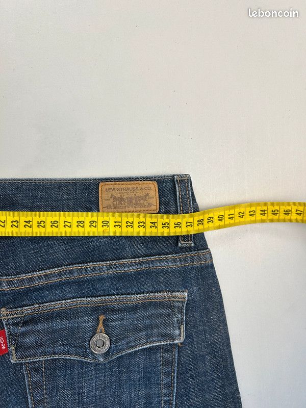 Jean Femme Levi's 512 Bootcut Taille 10 Court - Délavé, Coupe Minceur
