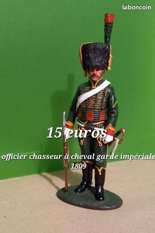 Figurine En étain OFFICIER DES CHASSEURS DE LA GARDE IMPÉRIALE 1805 - Quadri Concept