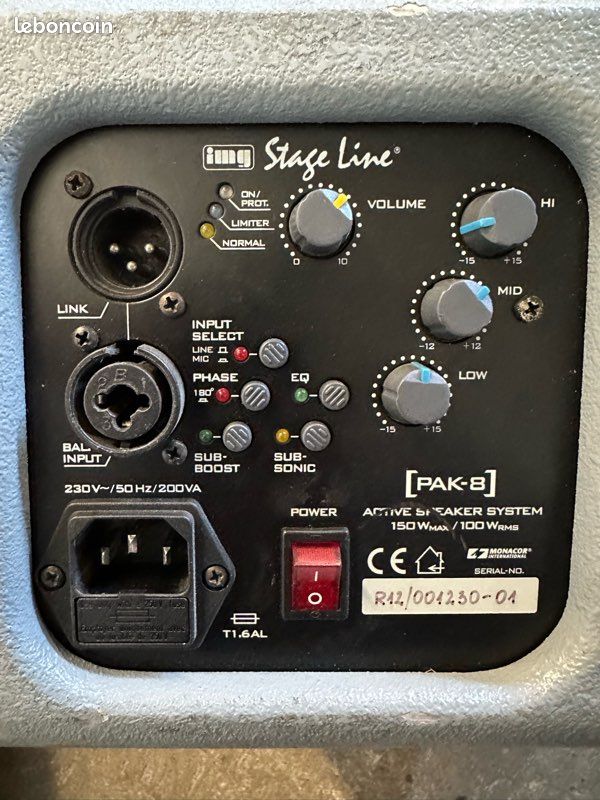 Enceinte active 100 W RMS IMG Stage Line (image 2)