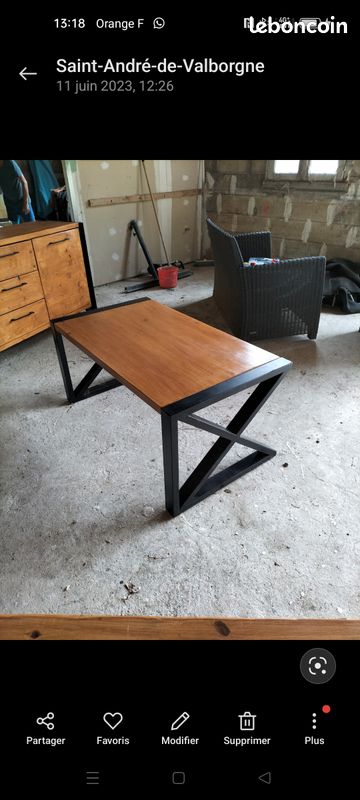 Table basse industrielle (image 2)