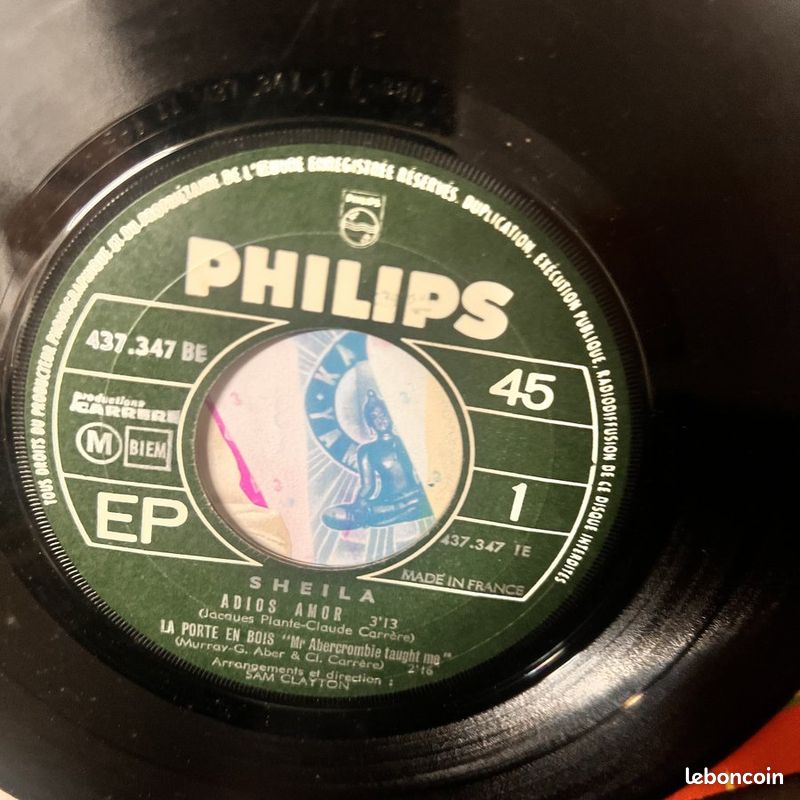 Sheila - Adios Amor - Vinyl 45 t (image 3)
