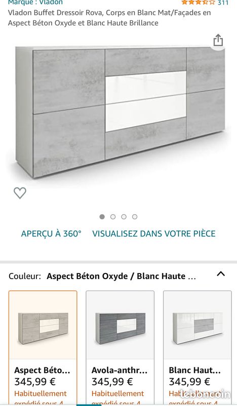Bahut gris et blanc (image 2)