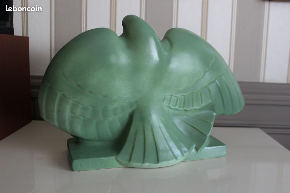 Lejan - Pigeons céramique -art déco 1930 (image 10)