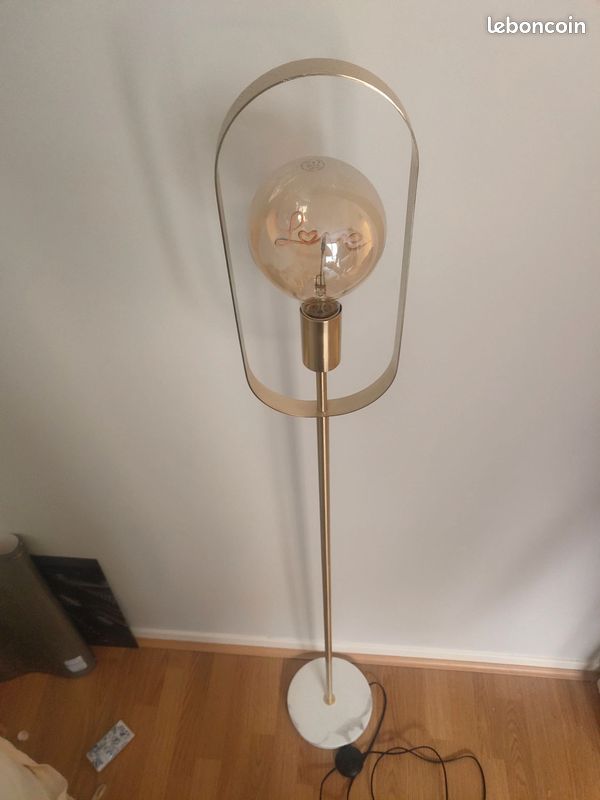 Lampadaire Edi doré + ampoule Love (image 3)