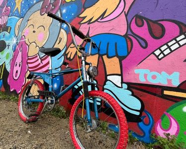 Levier frein vélo BMX vintage de couleur rouge