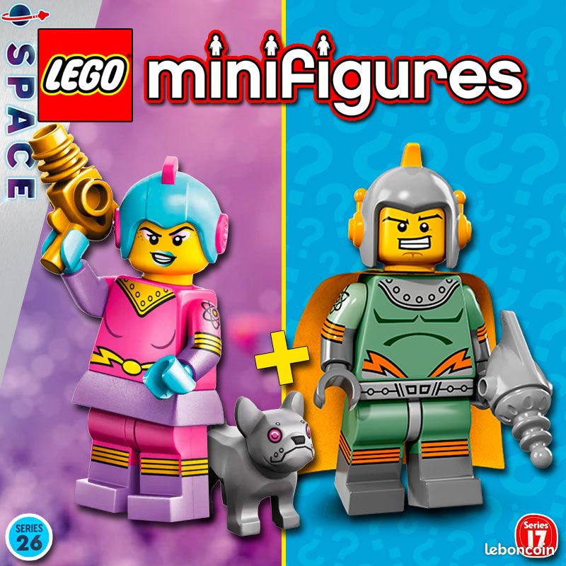 LEGO Minifigures #71018, #71046 - Retro Space Hero + Retro Space Heroine - 100% NEUF (image 1)