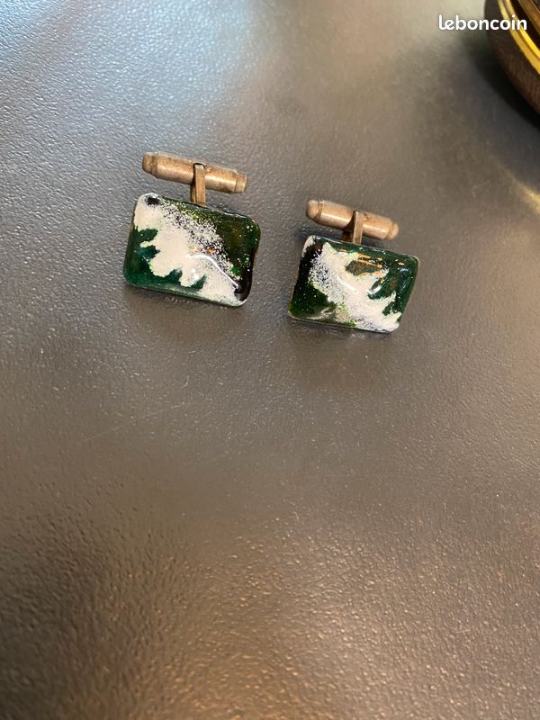 Ancienne Paire De Boutons De Manchette Superbe - Vintage, Occasion, Idéale Pour Costume Classique