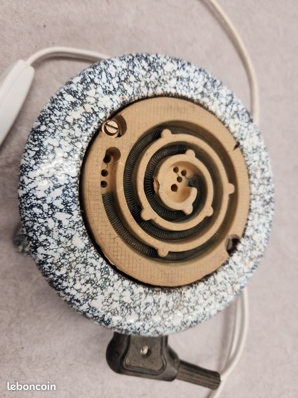 Ancien Réchaud électrique Rond Metanic – Tôle émaillée Vintage