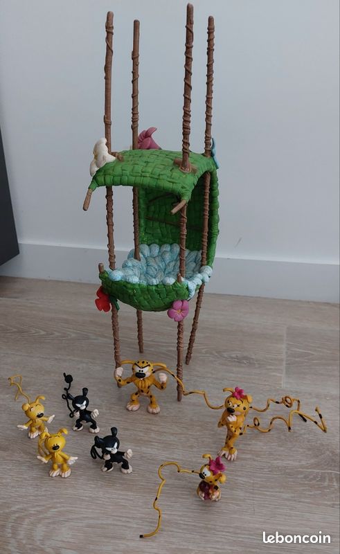 Rare lot de 10 figurines vintage de la BD Le Marsupilami PLASTOY - Collection