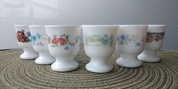 4 coquetiers Arcopal - roses rouges et roses | Kaufen auf