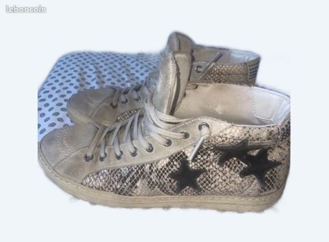 Basket the kooples femme cuir et daim très bon état 38 Chaussures