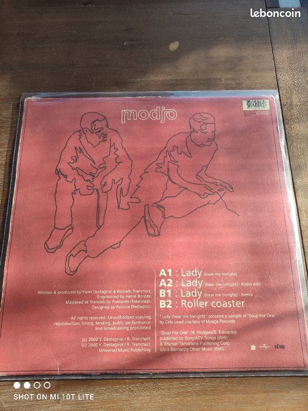 Maxi vinyle 45 tours modjo lady (Gear me tonight) (image 2)