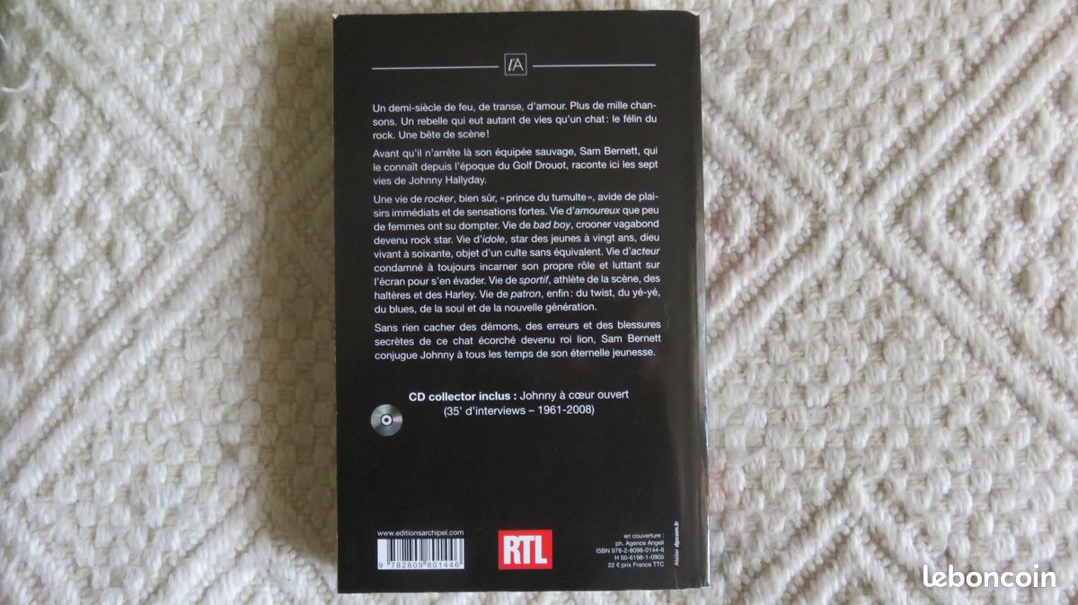 Johnny HALLYDAY : livre + cd . Jonnny 7 vies (image 2)