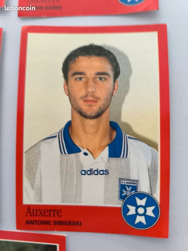STICKER PANINI FOOT 1988 GUY ROUX AUXERRE # 3 RECUP REMOVED