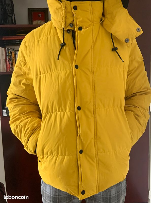 Doudoune Calvin Klein capuche amovible jaune taille M (image 3)