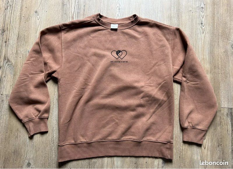 Sweat à Capuche Zara Marron Skate Collection - Taille 13-14 Ans (164 Cm) - Occasion
