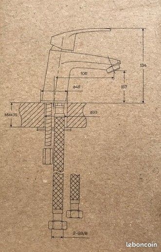 Lot de 2 bondes de lavabo – neuves (image 3)