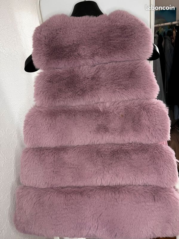 Gilet Sans Manches En Fourrure Pour Fille - Taille L / 14 Ans - Occasion Très Bon état