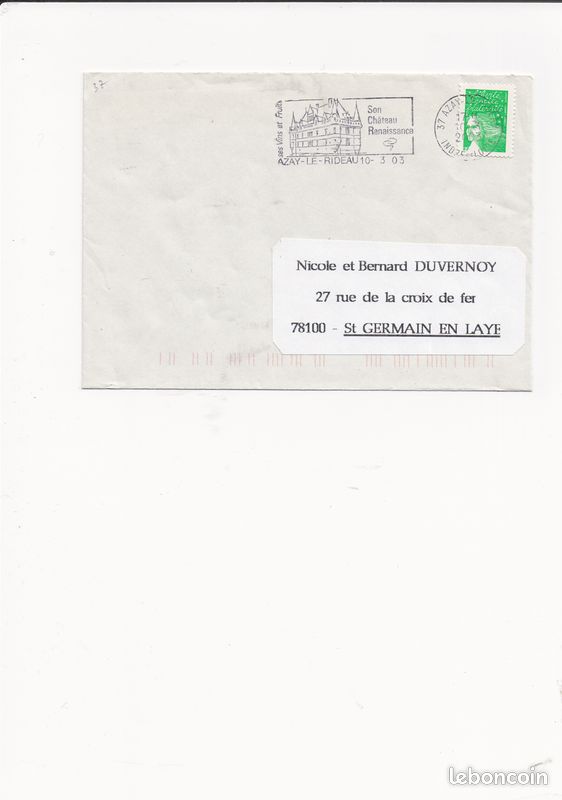 Lot de 50 flammes postales du département d'Indre et Loire (image 1)