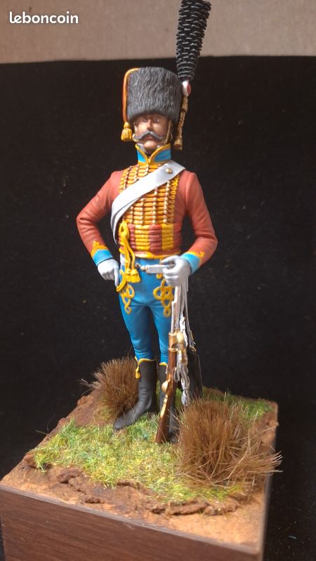 9eme regiment de hussards 90mm figurine plomb 1er empire POSTE MILITAIRE (image 3)