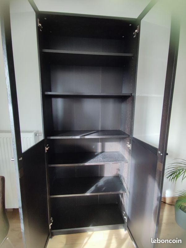 Bibliothèque / vitrine Billy noire (image 3)