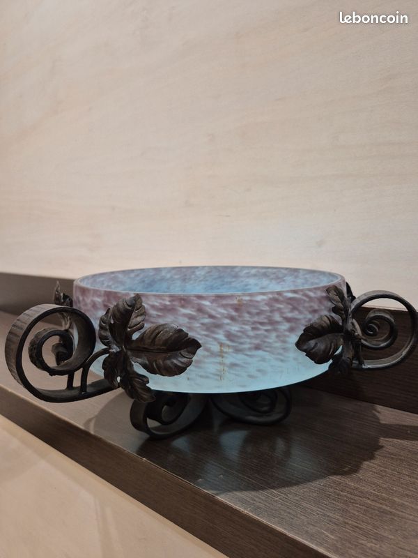 centre de table en étain coupe à fruits - En vente sur