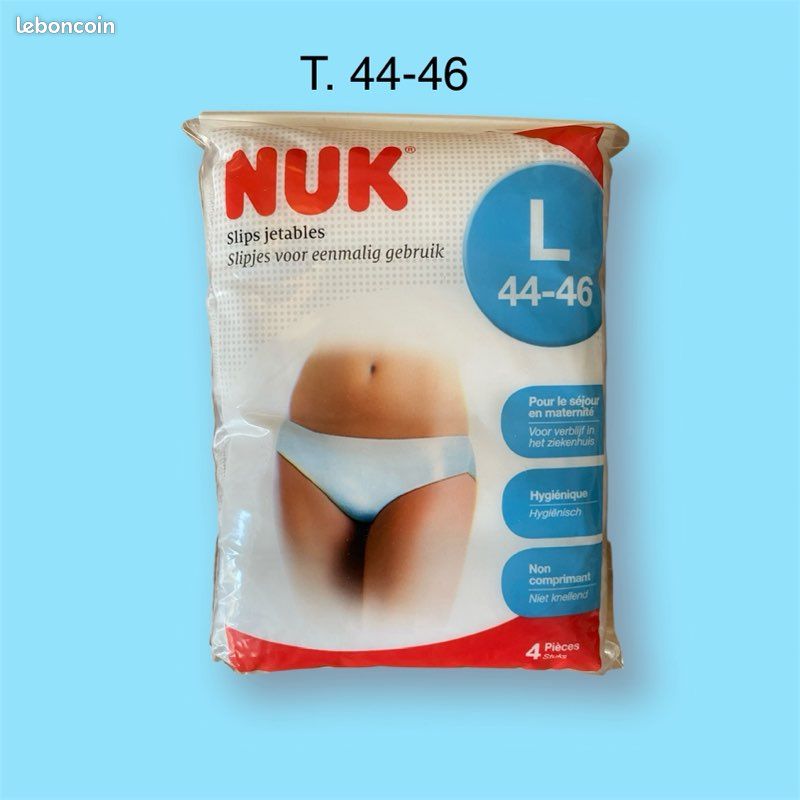 NEUF NUK Paquet de slips jetables Taille 44-46 Vêtements