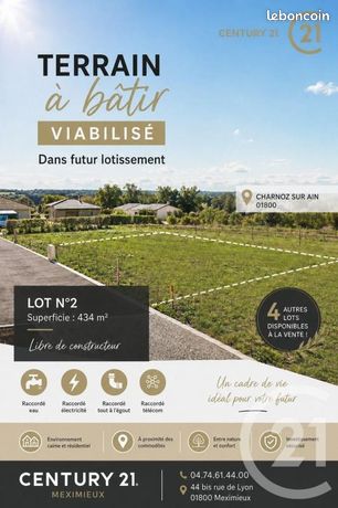 Terrain 434 m² Charnoz Sur Ain