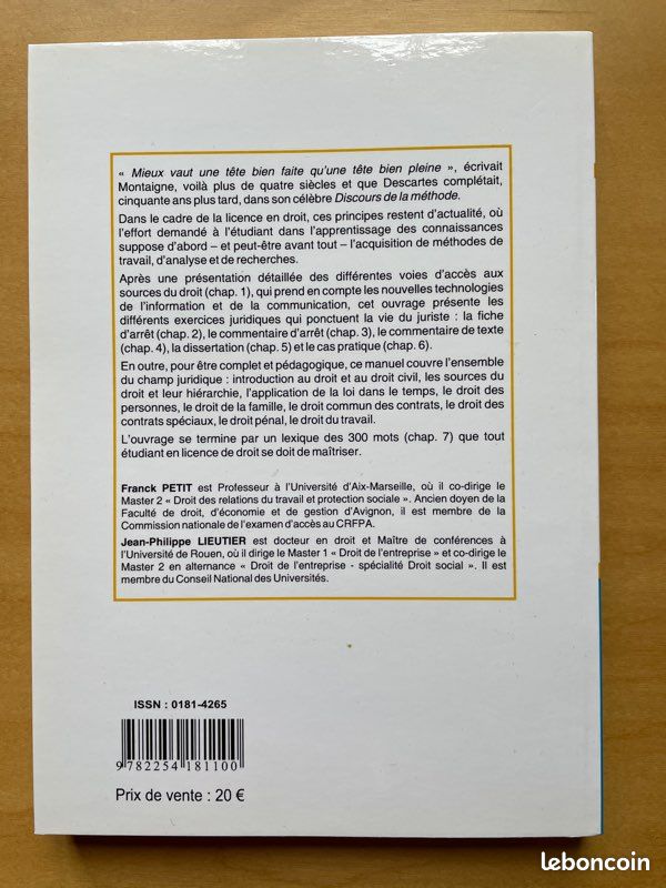 Manuel de méthodologie en droit (image 2)
