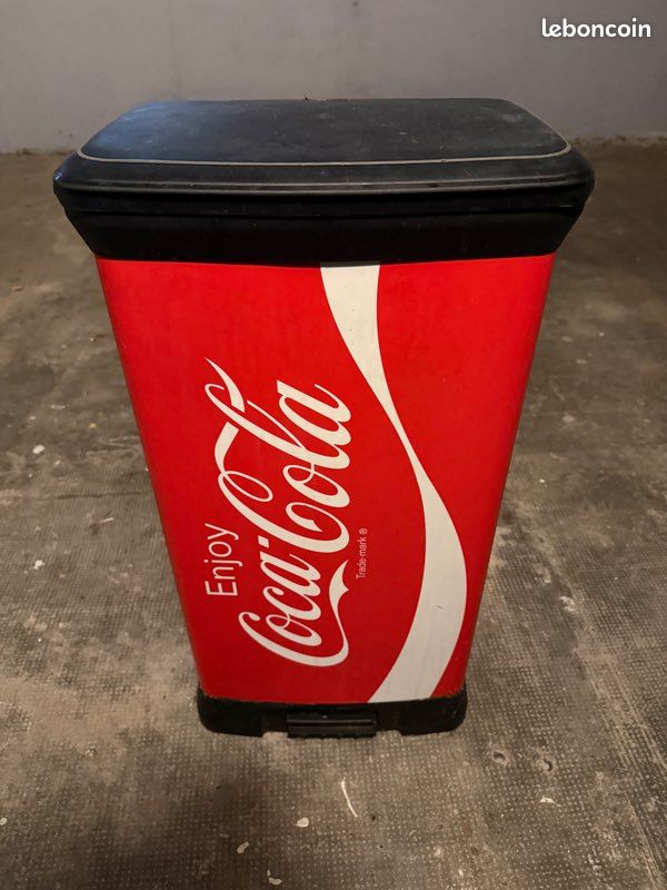 Grande Poubelle à pédale vintage Coca-Cola (image 1)
