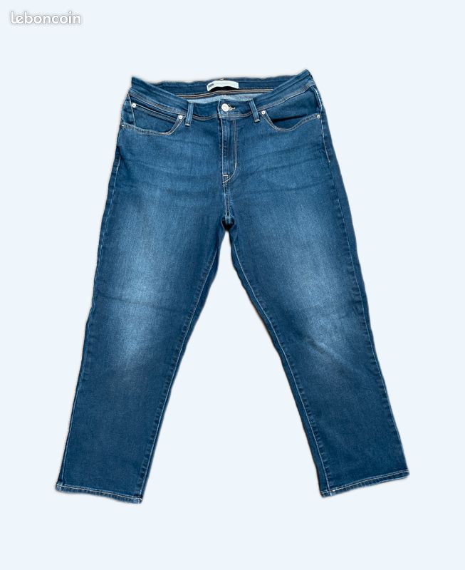 Levi's Mid Rise Skinny bermuda en jean bleu Femme W32 L25 (image 1)