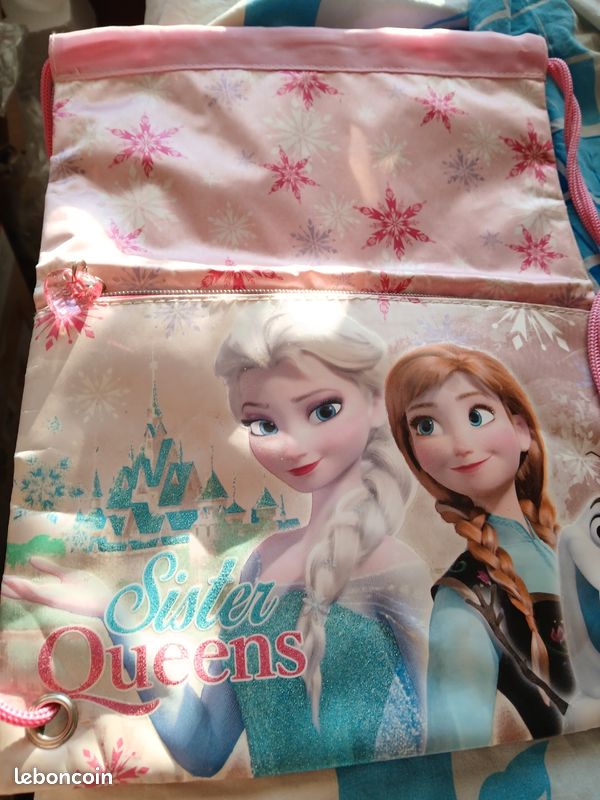 Sacoche ou sac a dos rose/multicolores tres bon état avec fermeture éclair intactepour fille (image 9)