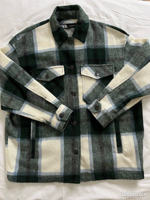 Surchemise Chemise Ã Carreaux Rouge Et Noir Femme Zara Veste à