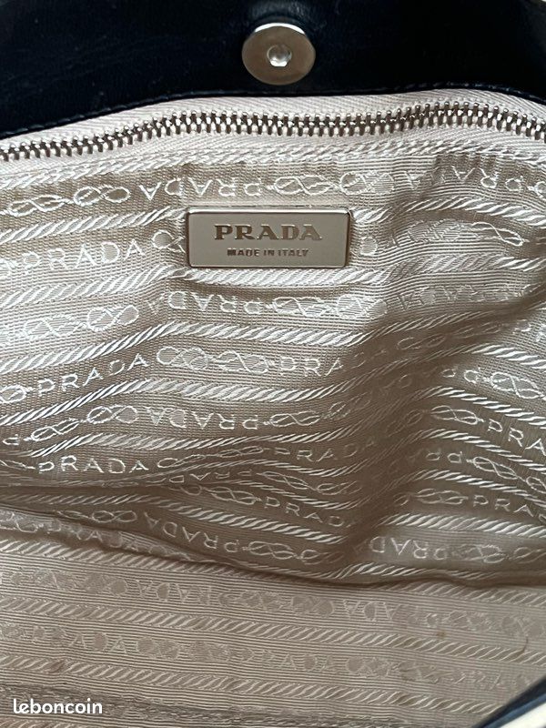 Sac « Prada Cleo », ivoire et noir (image 15)