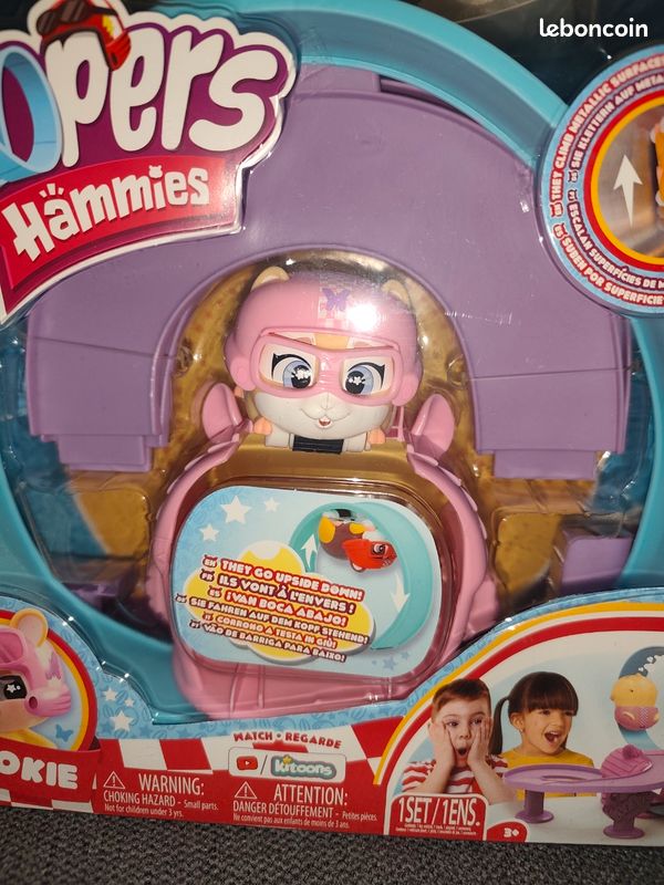 LOOPERS Hammies Turbo, Hamster interactif de collection qui court à l' intérieur et à l'extérieur de sa roue, jeu pour enfants et filles +3 ans