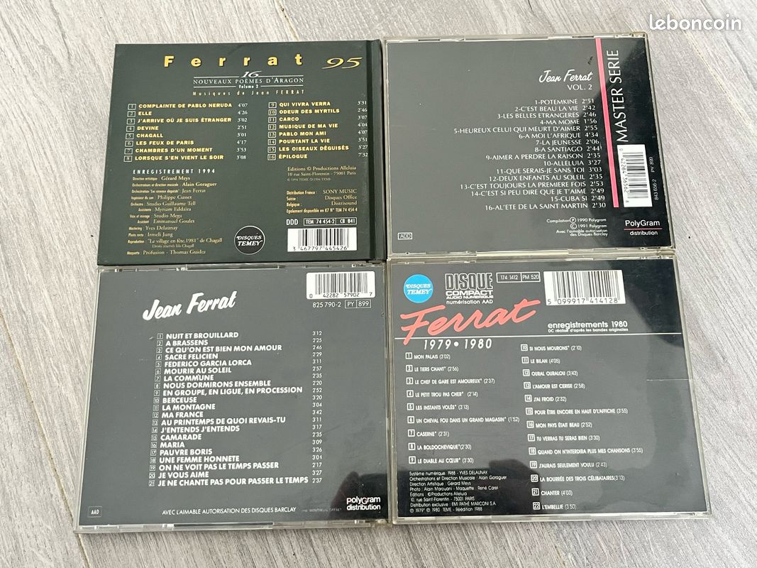 Lot 4 CD Jean Ferrat – Chanson française (image 2)