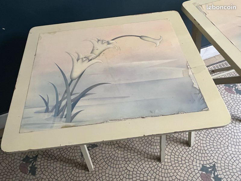 Dessertes/Tables en bois pliantes vintage (image 6)