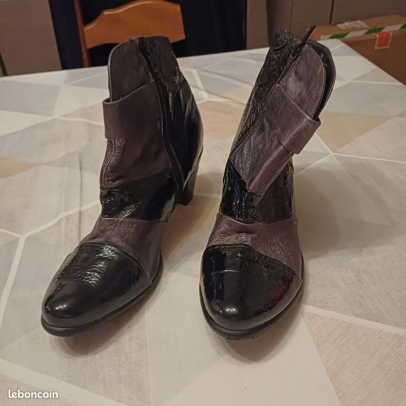 Sandales Femme IKKS Métayer - Pointure 36 - Cuir Noir - Talon Bas - Occasion
