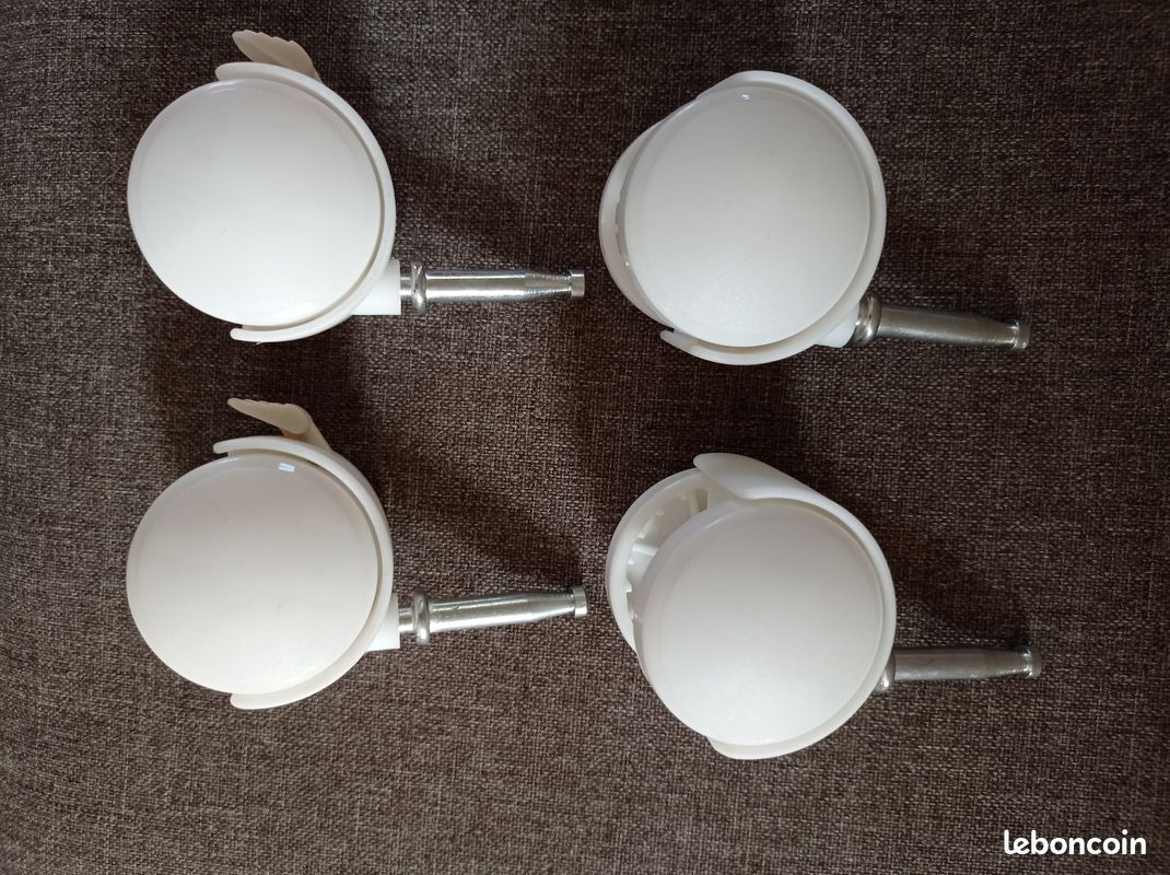 Lot de 4 roulettes blanches (image 4)