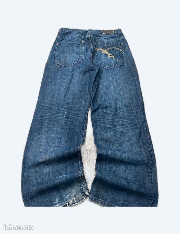 Jeans Vintage Oneill Femme - Taille 32, Bleu Détressé, Jambe Large - Neuf Avec étiquettes